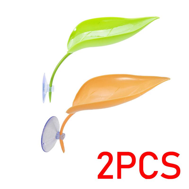 Reptile Basking Area Resting Terrace Frog Habitat Leaf Suction Cup Tank Accessories Simulated Leaves for Geckos SYXZS01