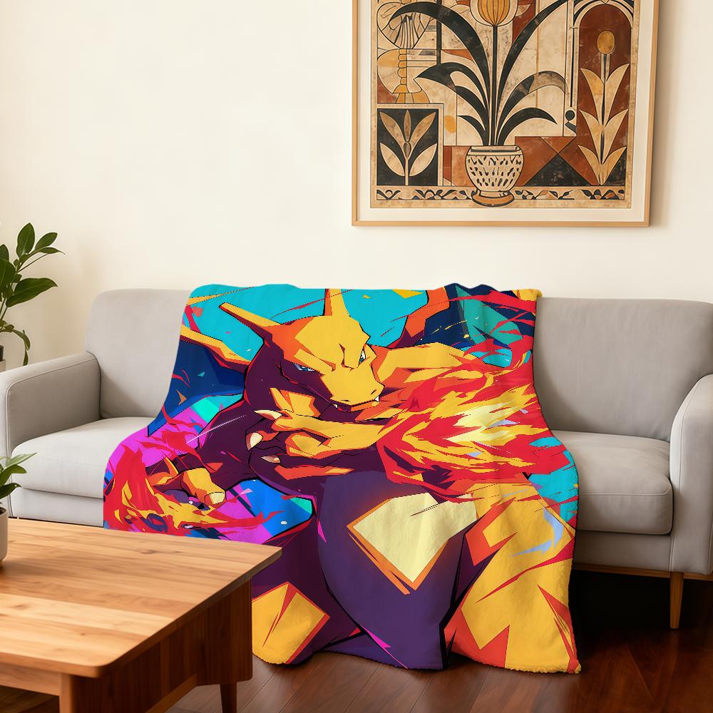 

Cartoon C-Charizard BKM Game Blanket Super Warm Comfortable Plush Throw Blanket Child Home Sofa Bedroom Gift 30x40in