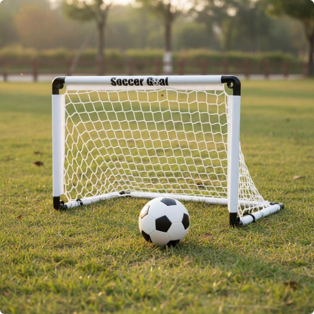 Foldable Soccer Goal Easy to Set up Kids Training Lightweight Sports Toy for Young