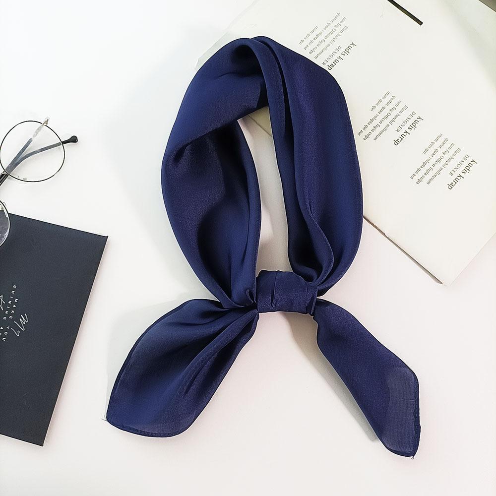 Fashion 70*70Cm Square Silk Scarf For Women Ladies Satin Neck Hair Tie Bandana Female Foulard Beach Stoles Hijab Scarves Pareo