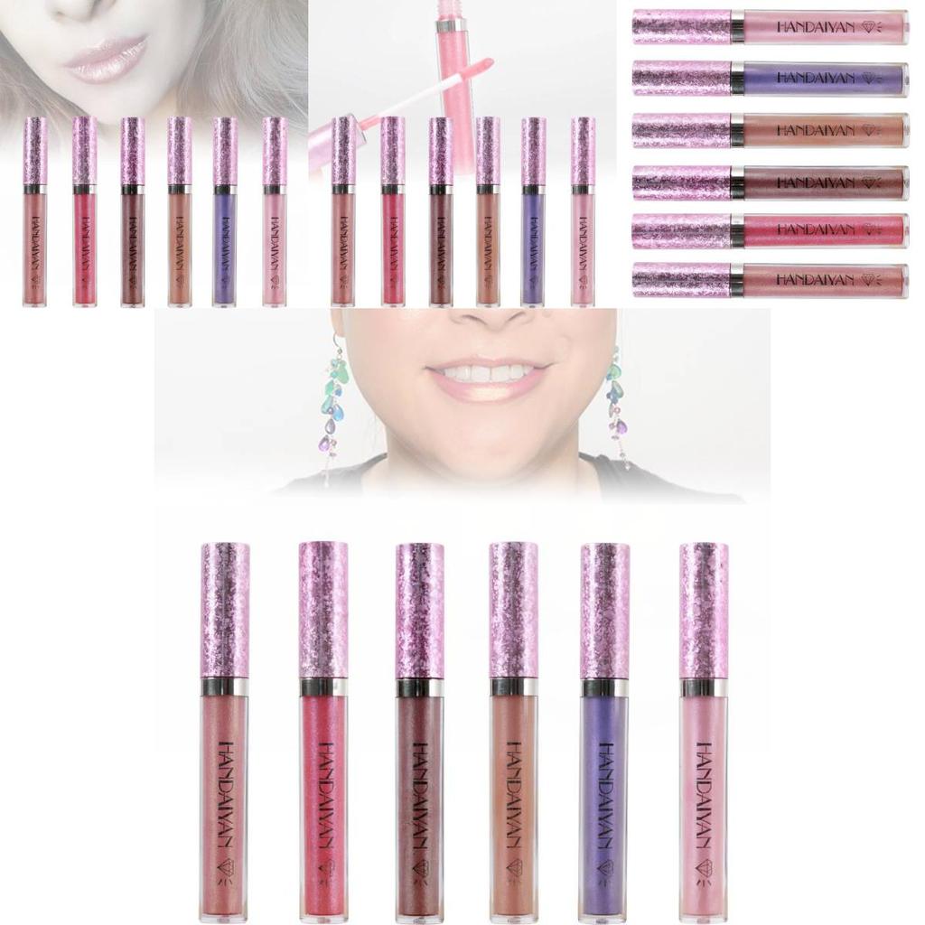 Shiny Lip Gloss 6 Colors Glittery Lip Gloss Long-lasting And Radiant