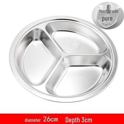 Morona 26cm Runder Edelstahl 3-Fach Lunch Tablett