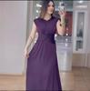 2025 Summer European & American Women's Sleeveless Solid Color Evening Dress with Round Neck