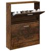 VidaXL Armoire à chaussures Chêne fumé 59x17x81 cm Bois d'ingénierie 342539