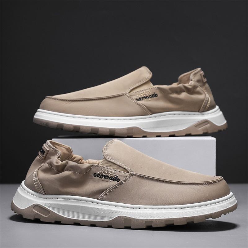 

Весенние новые мужские повседневные туфли из ткани Ice Silk на толстой подошве для всех сезонов, однопедальные туфли с ленивым верхом, мужская обувь для трансляций Douyin в прямом эфире 39