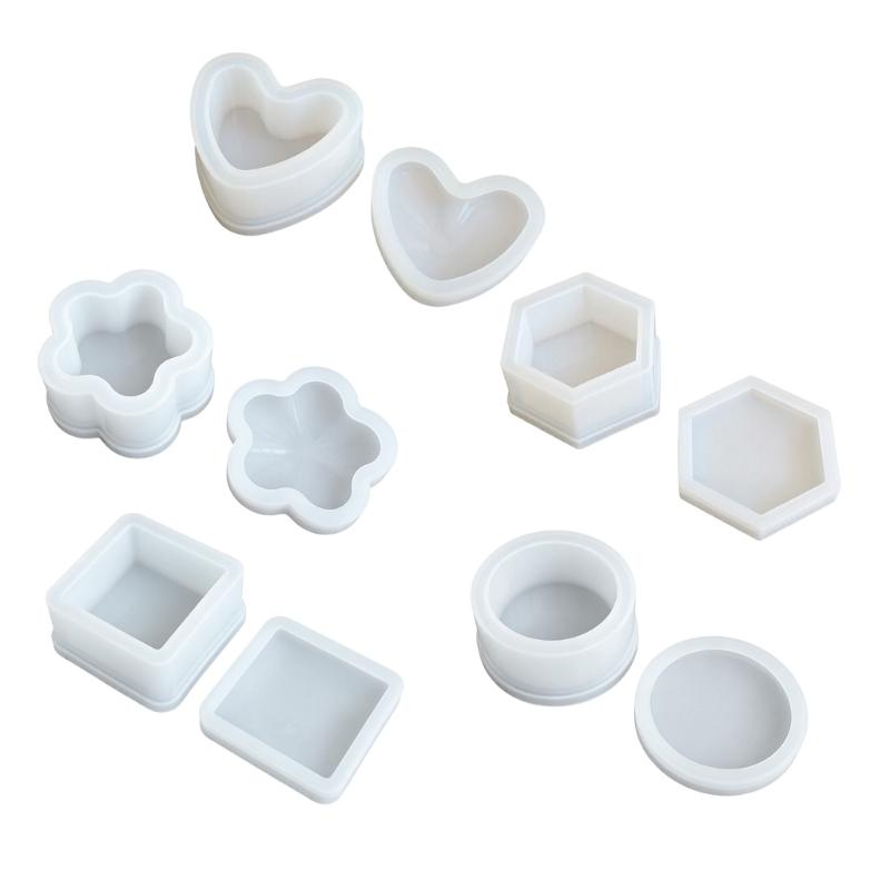 Practical Silicone Bowl Mold Handmade Crafting Molds Various Shape Silicone Texture for Resin Candle and Plaster