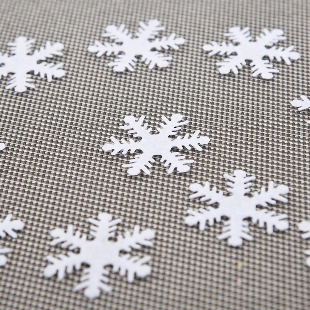 300pc ოქროს ვერცხლის ქსოვილი საშობაო ფიფქია კონფეტი საშობაო დეკორაცია 23მმ