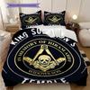 Modern Freemasonry Bedding, Duvet Cover, Pillowcase, Home Decoration, Birthday Gift (1 * Duvet Cover+2 * Pillowcase, Coreless)