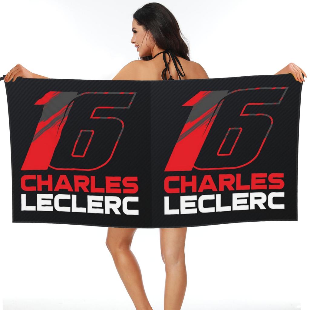 Charles Leclerc 16 v3 Beach Towel Soft Microfiber Quick Dry Absorbent Quick Towels For Pool