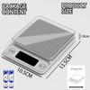 Kitchen Scale Digital Food Scale 3000g 0.1g LCD Display Mini Food Scale for Baking Cooking Silver
