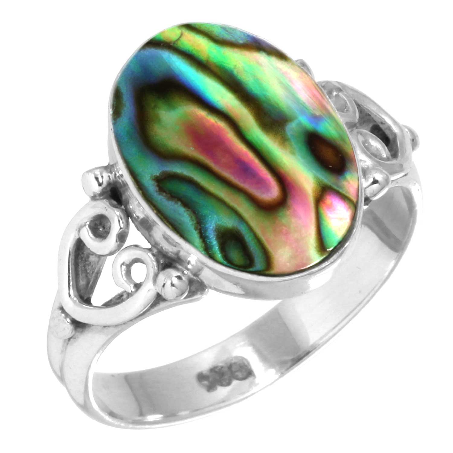 

Кольцо из стерлингового серебра 925 пробы с женским драгоценным камнем, ювелирное изделие ручной работы, новогодний подарок, аквамариновый халцедон, ракушка-ушка, синий солнечный камень, лабрадорит, пренит, бохо 12.5