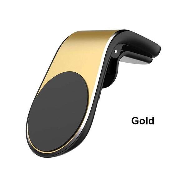 

1шт Магнитный держатель для телефона в форме буквы L для автомобильного держателя на вентиляционное отверстие автомобиля Универсальный держатель для мобильных телефонов 1PC золотой