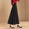 Women Casual Fashionable Maternity Skirt Spring Autumn Pure Color Pocket Design Midi Skirt Elegant Mommy Style Polyester