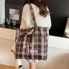 Large-capacity Commuting Tote Bag, Casual and Fashionable Single-shoulder Tote Bag, Retro Check Pattern