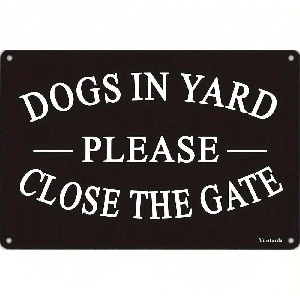 Vintage Tin Sign Metal Plaque Please Close Gate For Dog 8x12 Inch Home Decor Wall Art Bar Cafe Garage