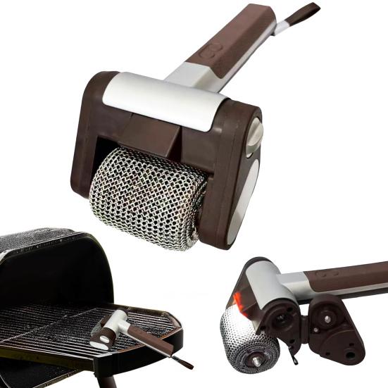 Elektrische Grillreinigungsbürste Kabelloser Grillreiniger Wiederaufladbare Hochleistungs-Grillbürste Grill-Schrubber-Werkzeug aus Edelstahl