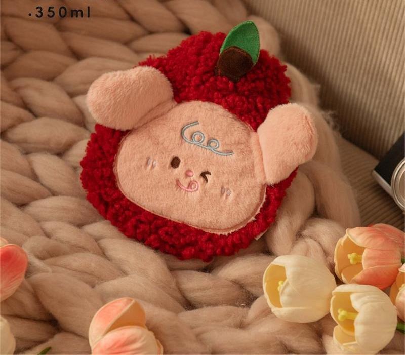 1PC Small Hand Warmer Gift Winter Warm Water Bag Cute Puppy Pattern Hot Water Bag Water Filling Office Warm Water Bag