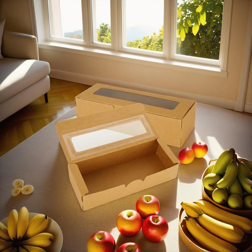 20pcs White Gift Box with Window Rectangle Treat Boxes Flip-Top Gift Boxes Paper Gift Package Box for Anniversaries Parties