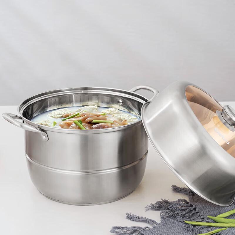 Debo 30cm 3-stöckiger Dampfgarer aus 304 Edelstahl