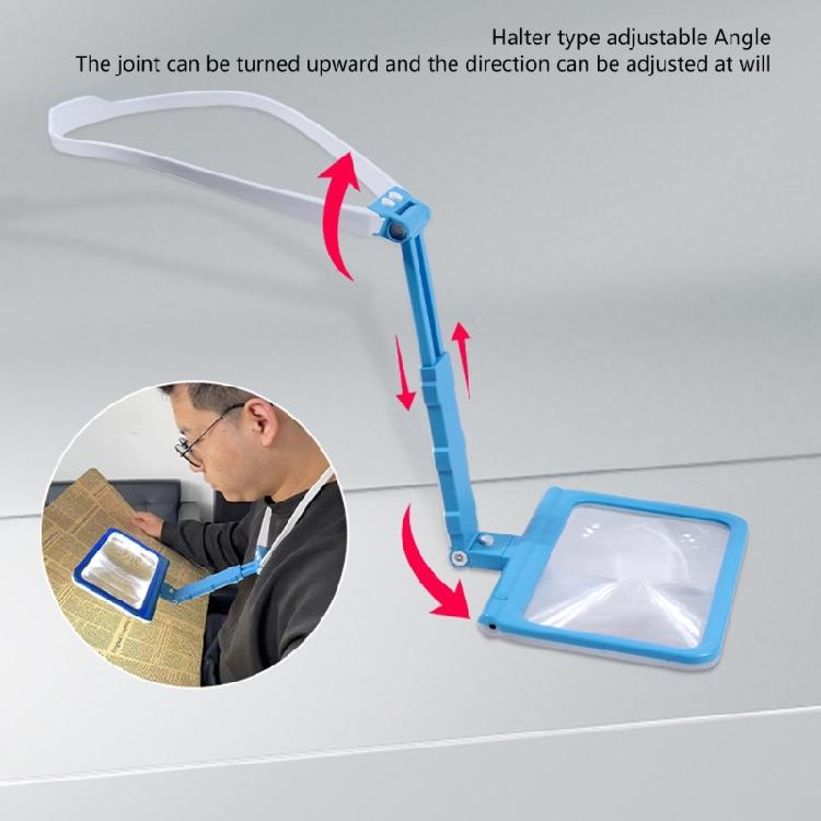 LED Handsfree Loupe Lighted Magnifying Glass Neck Hanging/Desktop/Handheld For Senior Sewing Reading