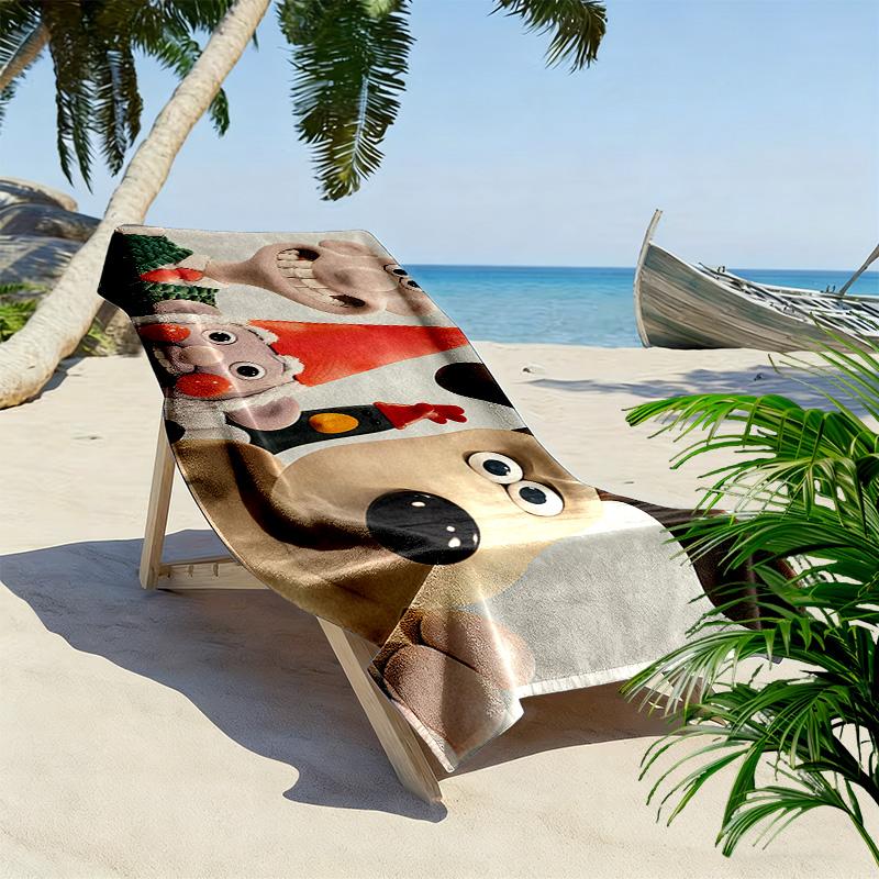 Wallace and Gromit2 Print Beach Towel, Large Soft Quick Dry Towel for Beach Camping Swimming