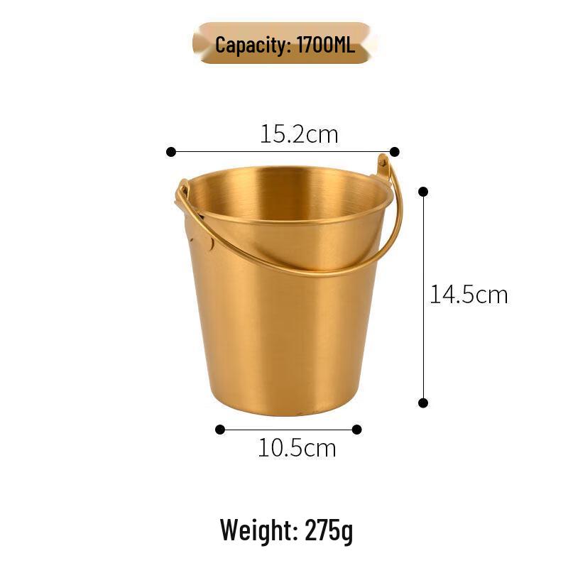 ZISIZ 304 Stainless Steel Ice Bucket