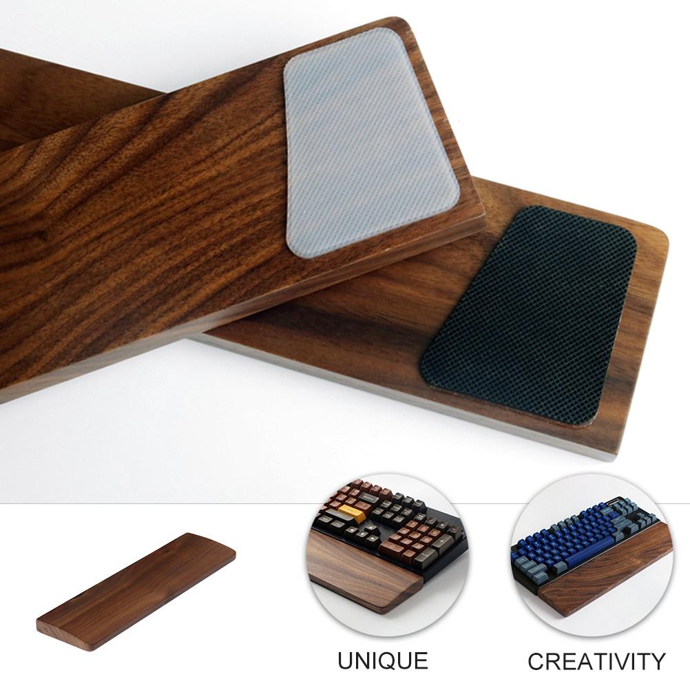 300Mm Solid Walnut Wood Keyboard Wrist Pad Premium Craftsmanship Wrist Fatigue Relief Ergonomic Hand Rest for Desktop Setup