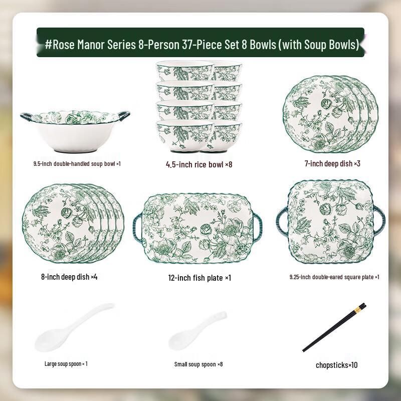 Эмалированный набор кухонной посуды Kangmo Nordic Rose Garden