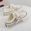 Canvas shoes for women 2025 new summer thick soled lazy one foot, half drag casual versatile breathable women's shoes