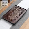 Qixuanyuan Melamine Tea Tray with Drainage & Storage