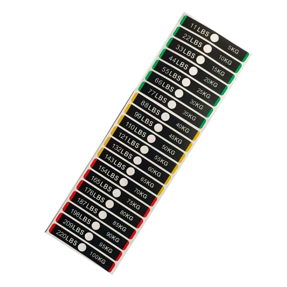 Gym Weight Plate Stickers Essential Labels for Easy Weight Identification