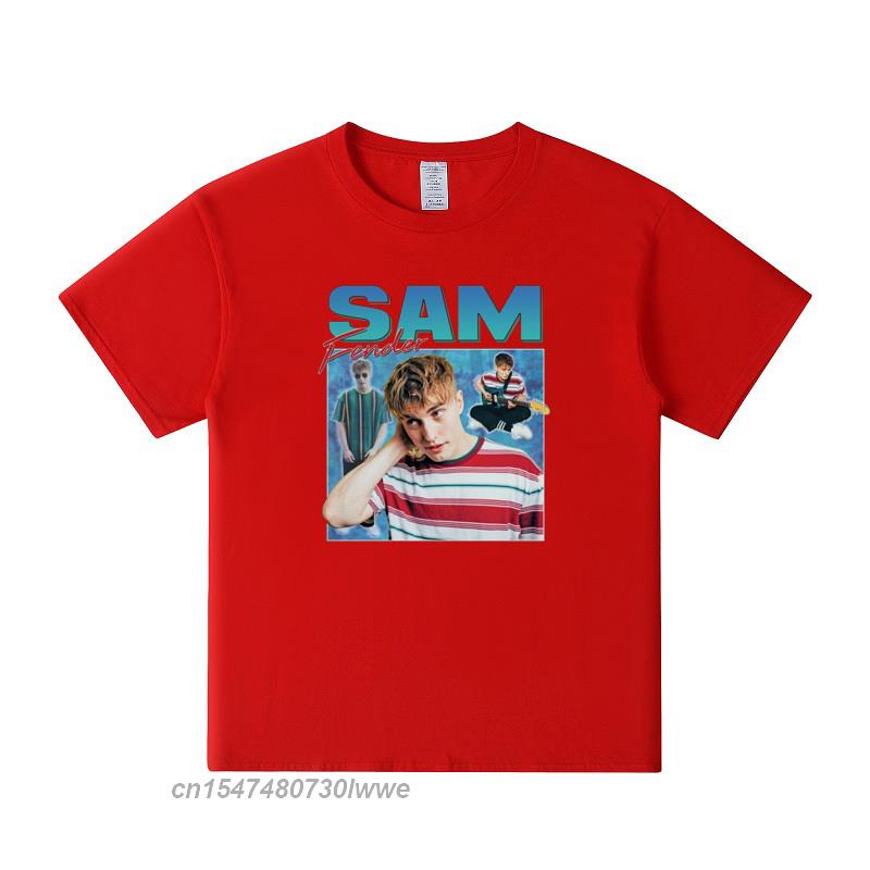 Sam Fender Homage TShirt Tee Funny Graphic Retro Party Tour Tribute 80s Graphic T Shirts Top Quality Cotton Unisex Tshirt