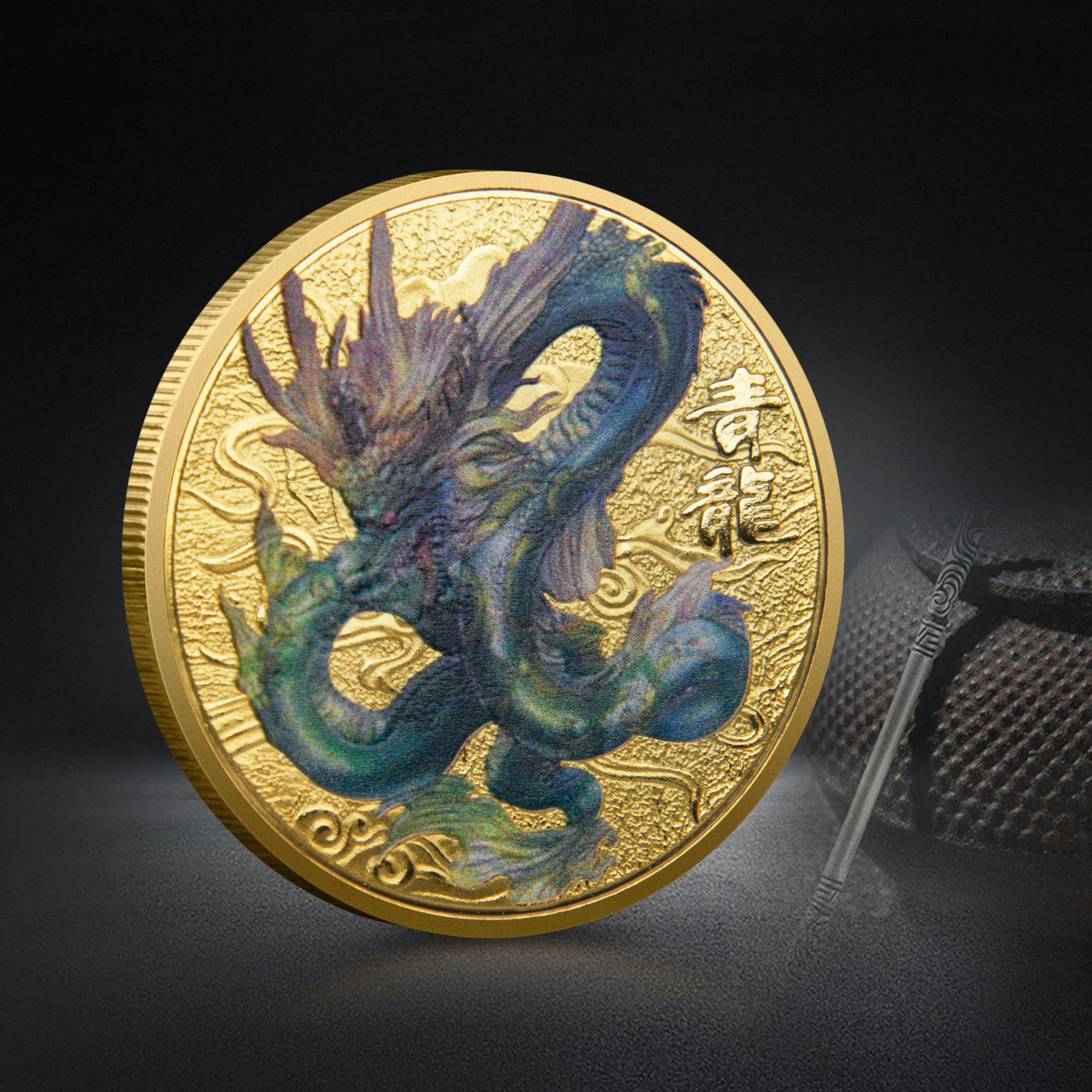 Памятные монеты, УФ-золотые монеты цвета яркой птицы, памятные медали, монеты