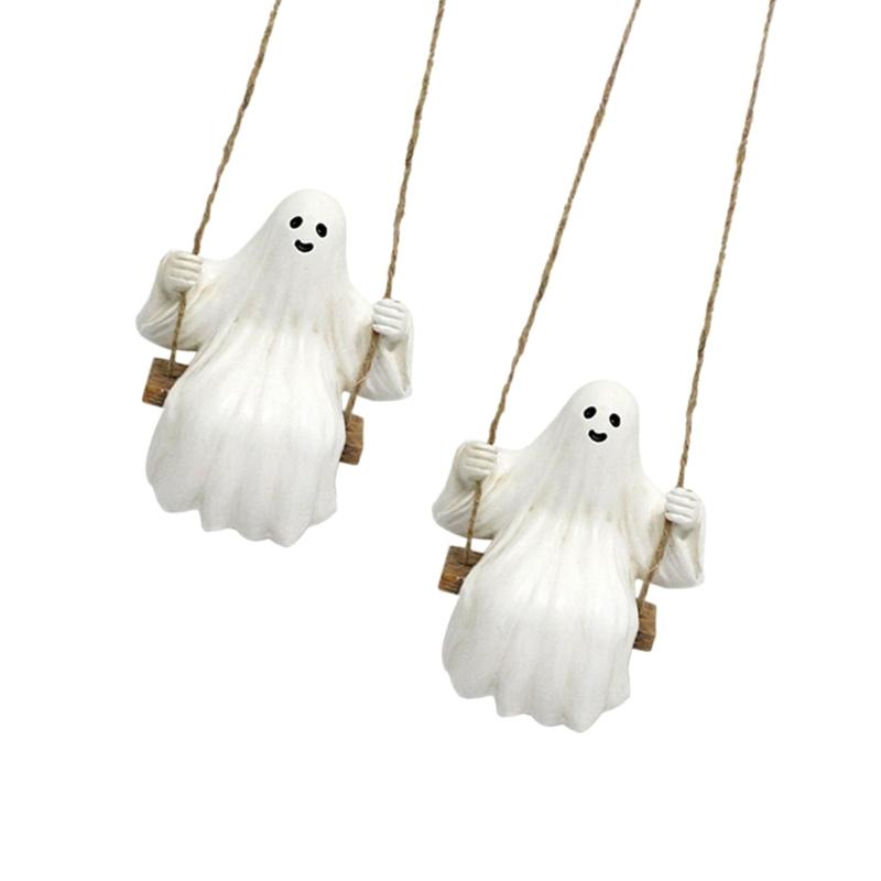 Swinging Phantoms Outdoor Decoration Shatterproofed Resin Craft For Year Round Halloweens Enthusiasts