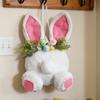 Easter Rabbits Butt Wreath Spring Garland Easter Decor DIY Cute Bunny Butt Home Wall Decoration For Porch Yard Living Room