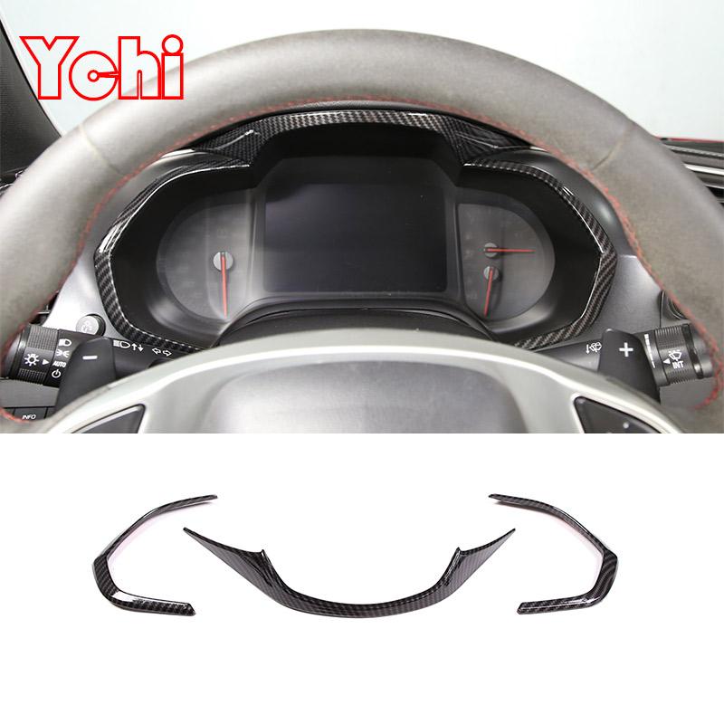 For Chevrolet Corvette C7 2014-2019 ABS Carbon Fiber Interior Kit Dashboard Console Gear Shift Panel Decoration Cover Stickers