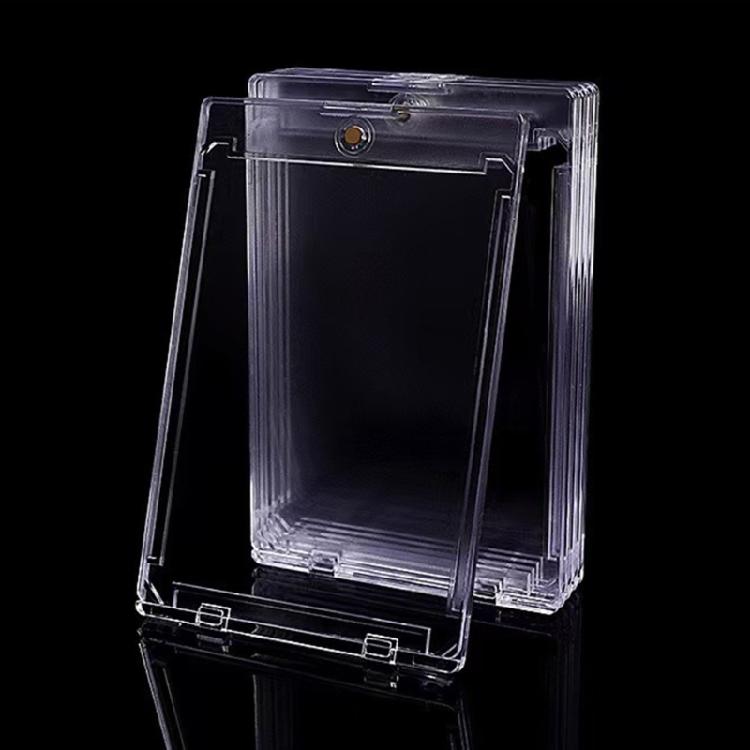 5 Transparent Acrylic Trading Card Sleeves With Magnetic Snap And Included Slot Ideal For 35PT Sports Memorabilia