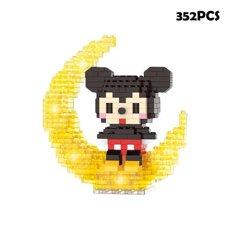 Disney Mickey Minnie Goofy Cartoon Building Blocks For Kids' Intelligence Development
