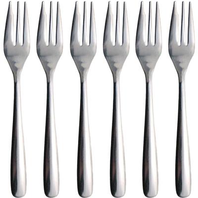 Widelce do ciasta Nagao Slim ze stali nierdzewnej, wyprodukowane w Japonii, 5+1, 13,3 cm