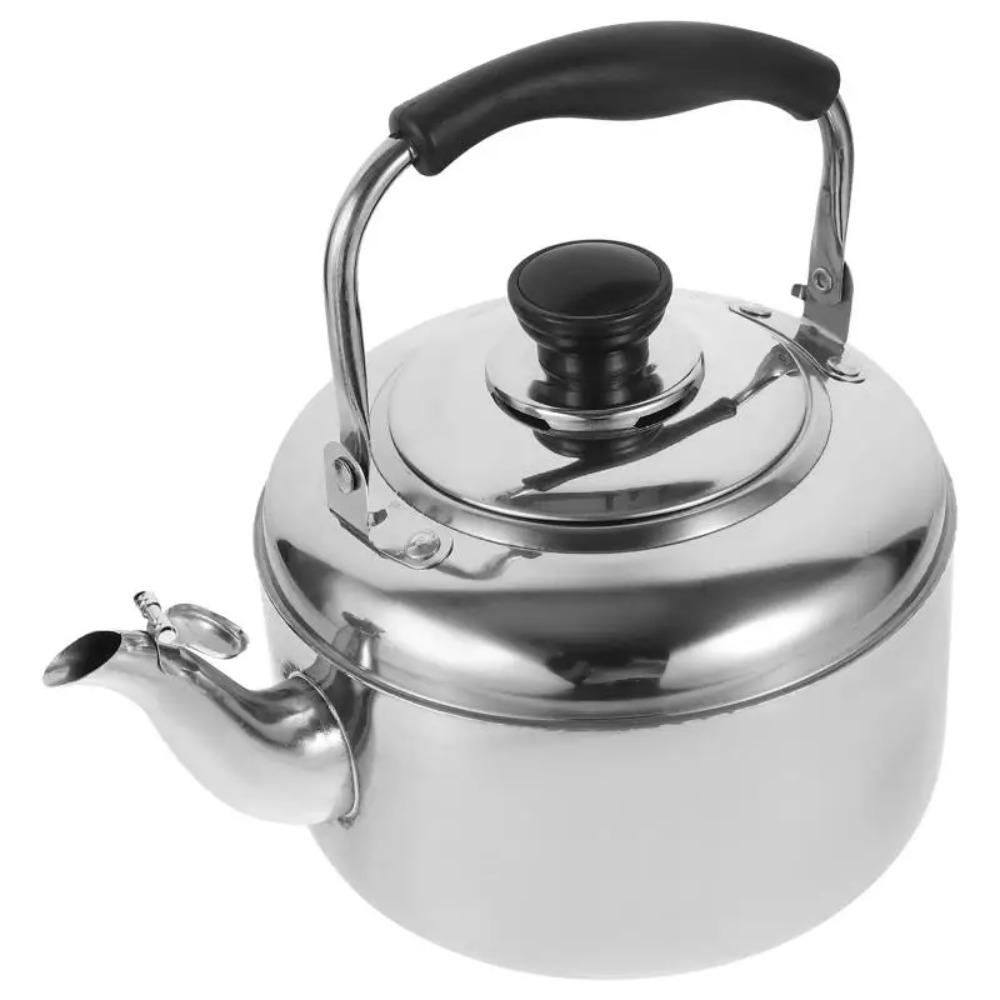 Large Capacity Stainless Steel Kettle Anti-scalding Handle Teapot Whistling Kettle  Camping
