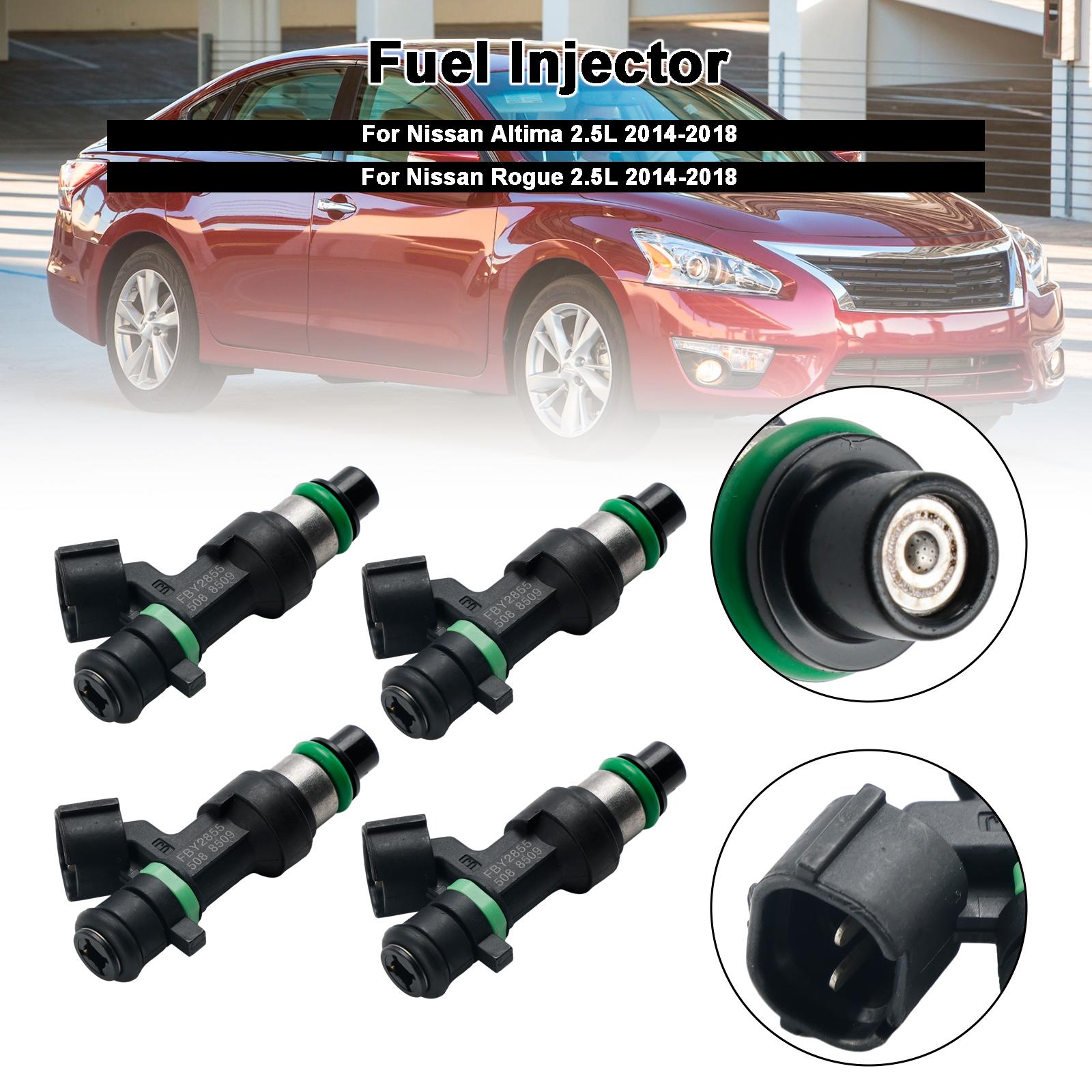 

4PCS Fuel Injector 16600-9HP0A Fit for Nissan Altima 2015-2017 2.5L I4 FBY2855