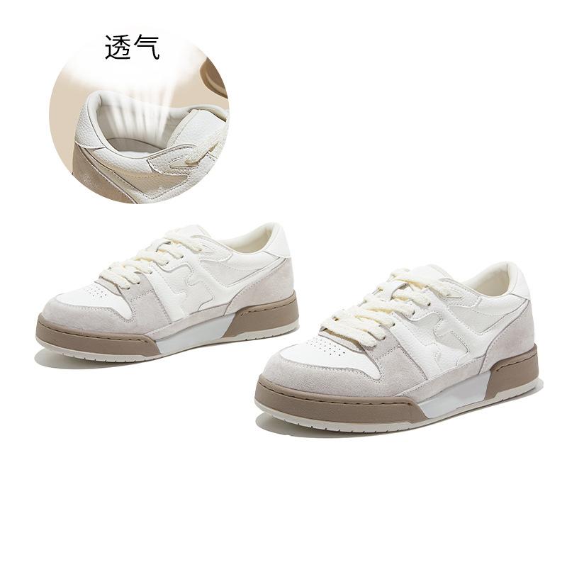 Leather little white shoes women's spring new retro trend casual board shoes versatile sports women's shoes platform single shoes