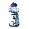 1 Pcs Beach Tealight Candle Holder,Sailing Boat Figurine Metal Lighthouse Ornament, Lighthouse Tower Figurine Ocean Decor