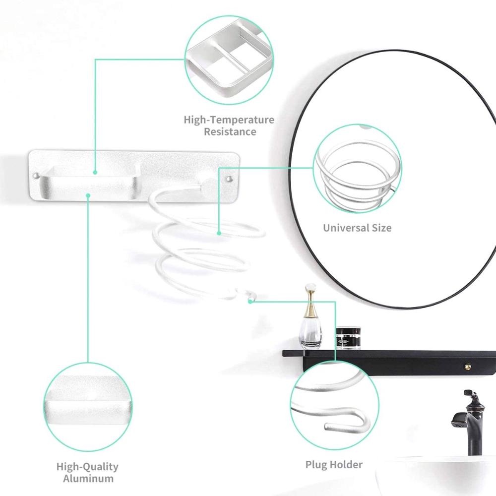 Curling Iron Organizer Storage Rack Hair Straightener Shelf Styling Tools Stand Hair Dryer Holder