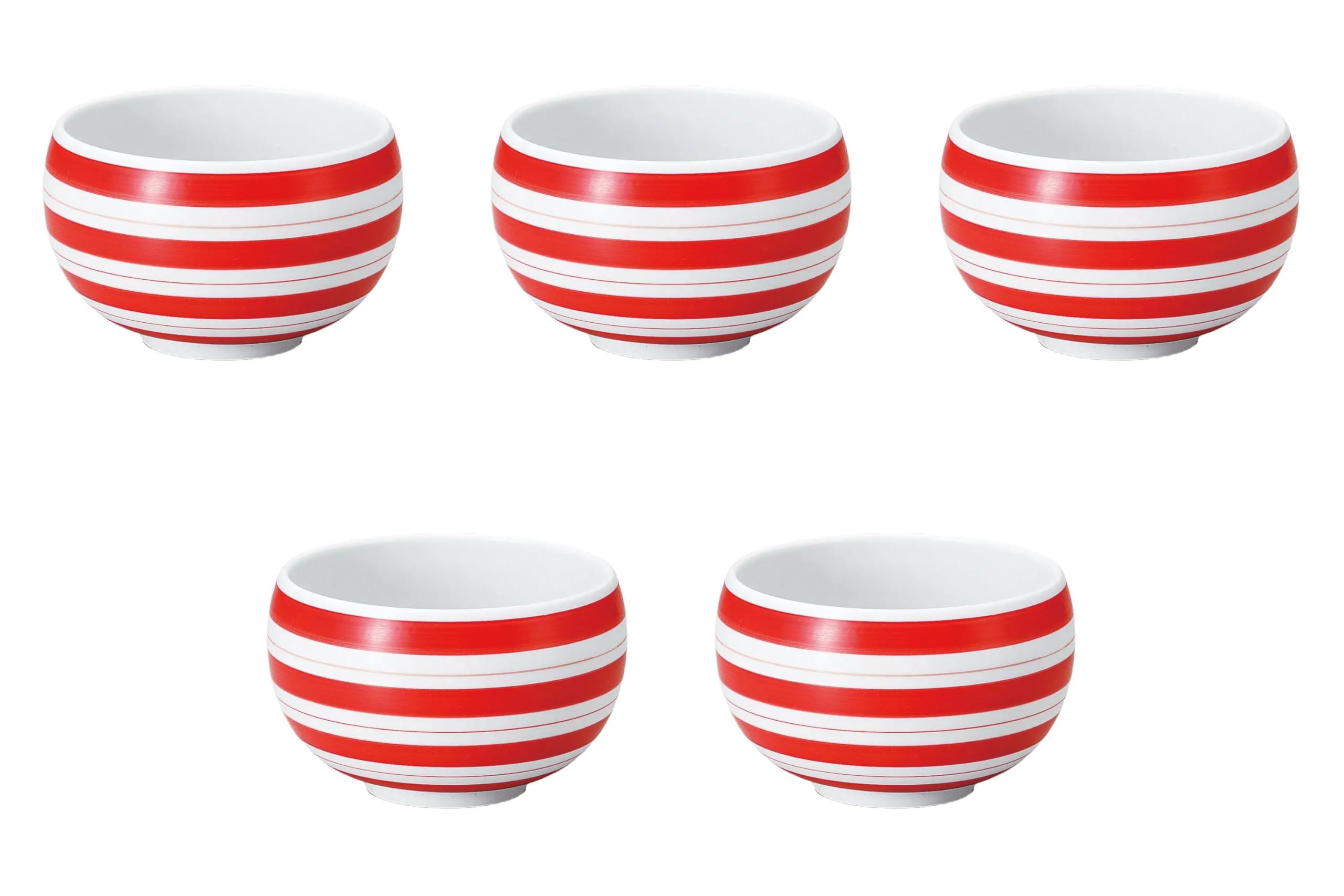 

Set of 5 Line Rice Bowls x Rice Arita Setomonohonpo (Red) [16 10cm] Multi-Purpose Bowls, Ware, красный