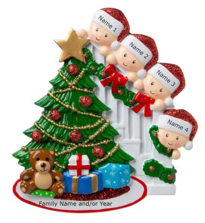 Charming Family Resin Christmas Ornaments For Joyful Holiday Tree Dcor