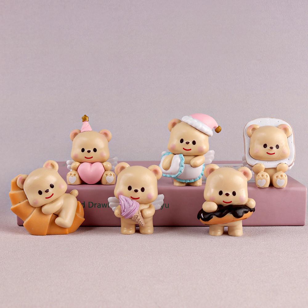 Adorable Butterbear Yellow Butter Bear Cute Blind Box Collectible Figurine Set