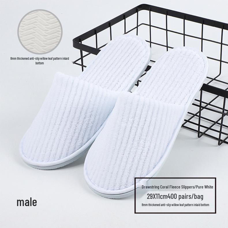 Star Hotel Disposable Non-Slip Slippers for Bed & Breakfast, Guest Room, Beauty Salon, Club House, and Home.
