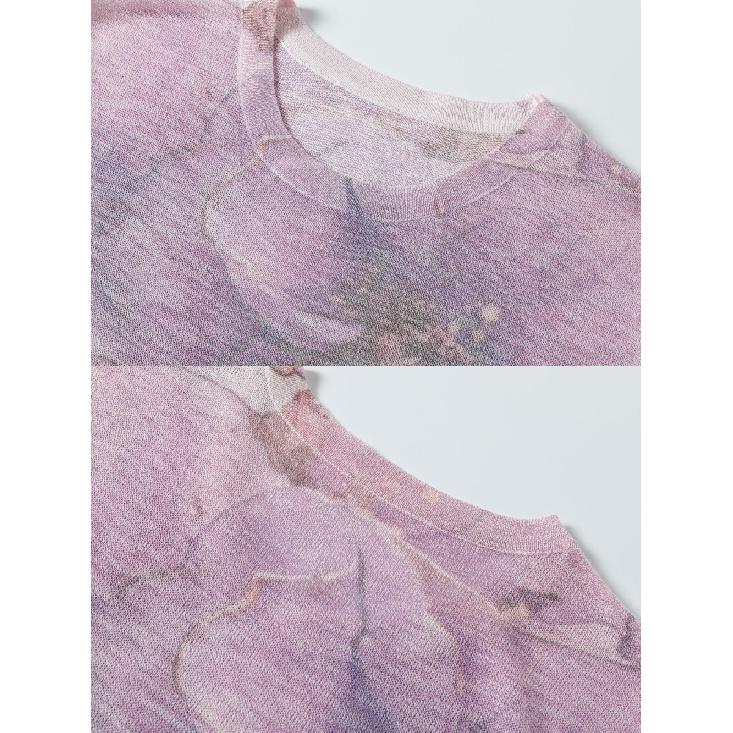 Women's Summer Essential Knit Crew Neck Tee Printed Short Sleeve Top Casual Elegant Everyday Wear