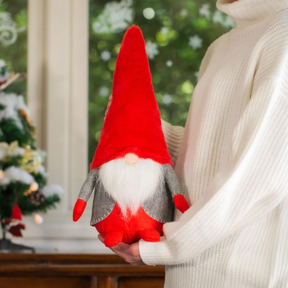 Devalier Yule Tomte Christmas Nordic Santa Claus Stylish Christmas Room Yule Tomte Ornament, Fairy, 42cm, Large, Design, Ornament, Accent, (Red)